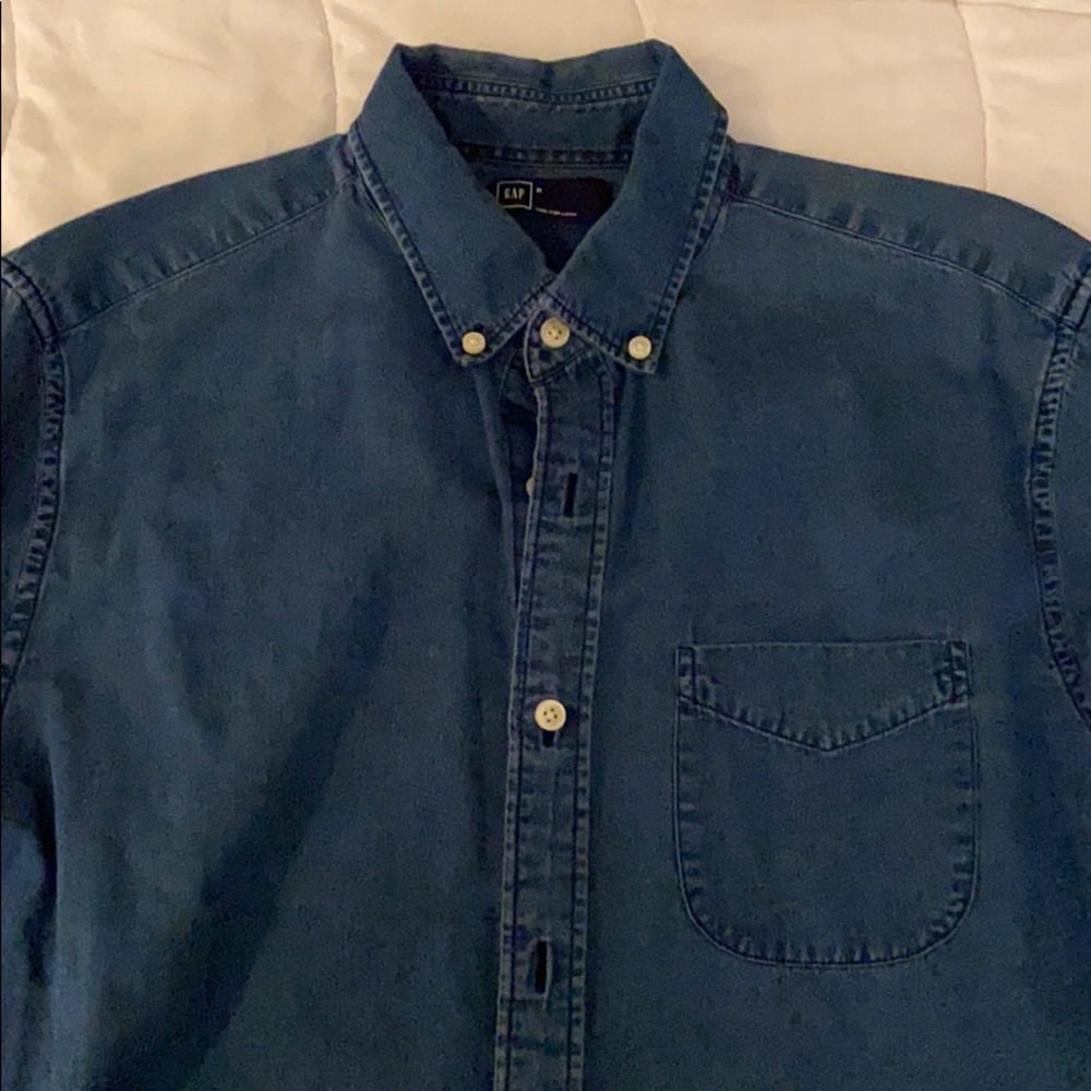 Gap Denim Button Down. Medium. Gently Worn - image 3